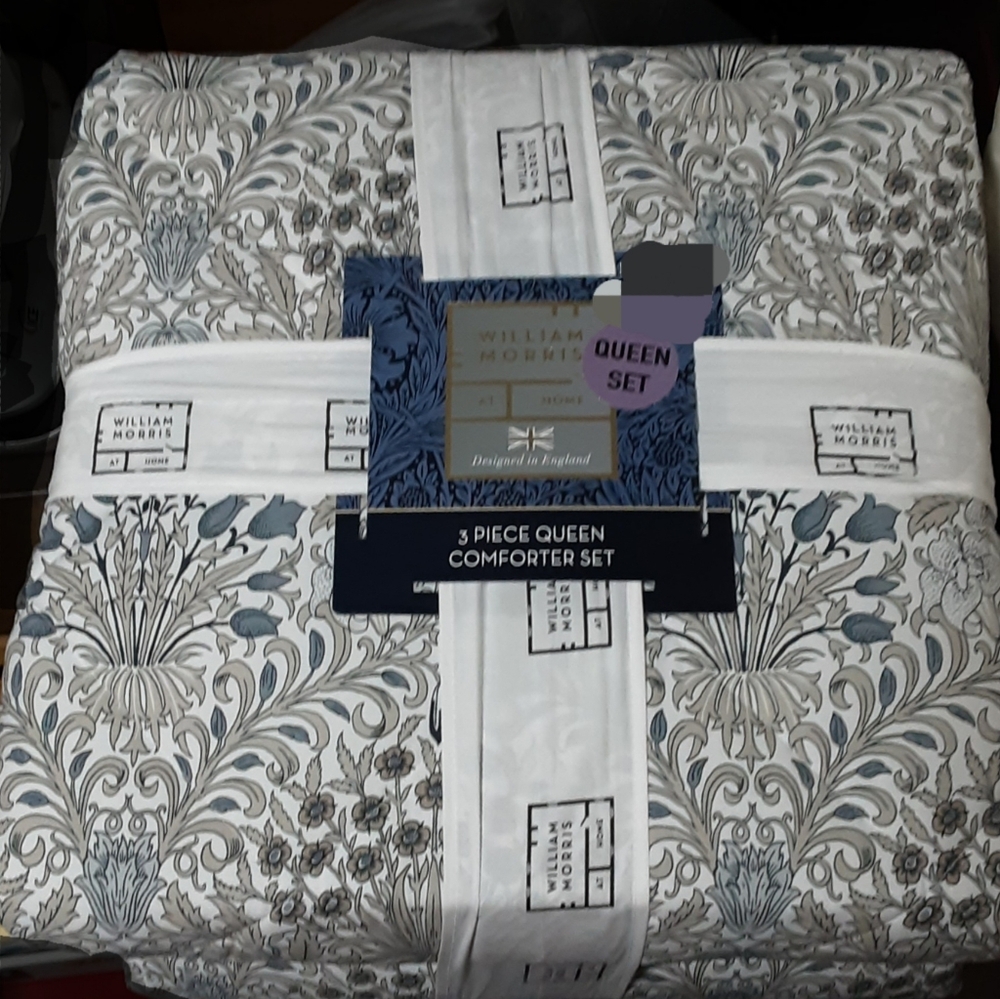 William Morris Garden-Natural Queen Comforter Set